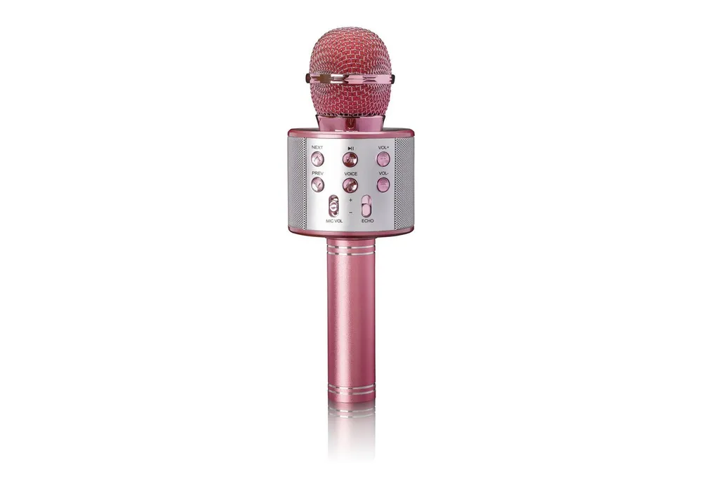 Lenco BMC-040PK Karaoke-Maschine (Bluetooth, Micro SD/USB-Player, Voice Changer und Echo-Kontrolle)