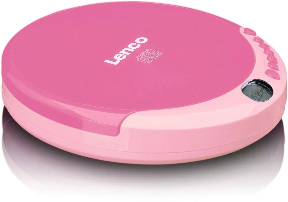 Lenco CD-011 tragbarer CD-Player Rosa CD-Player