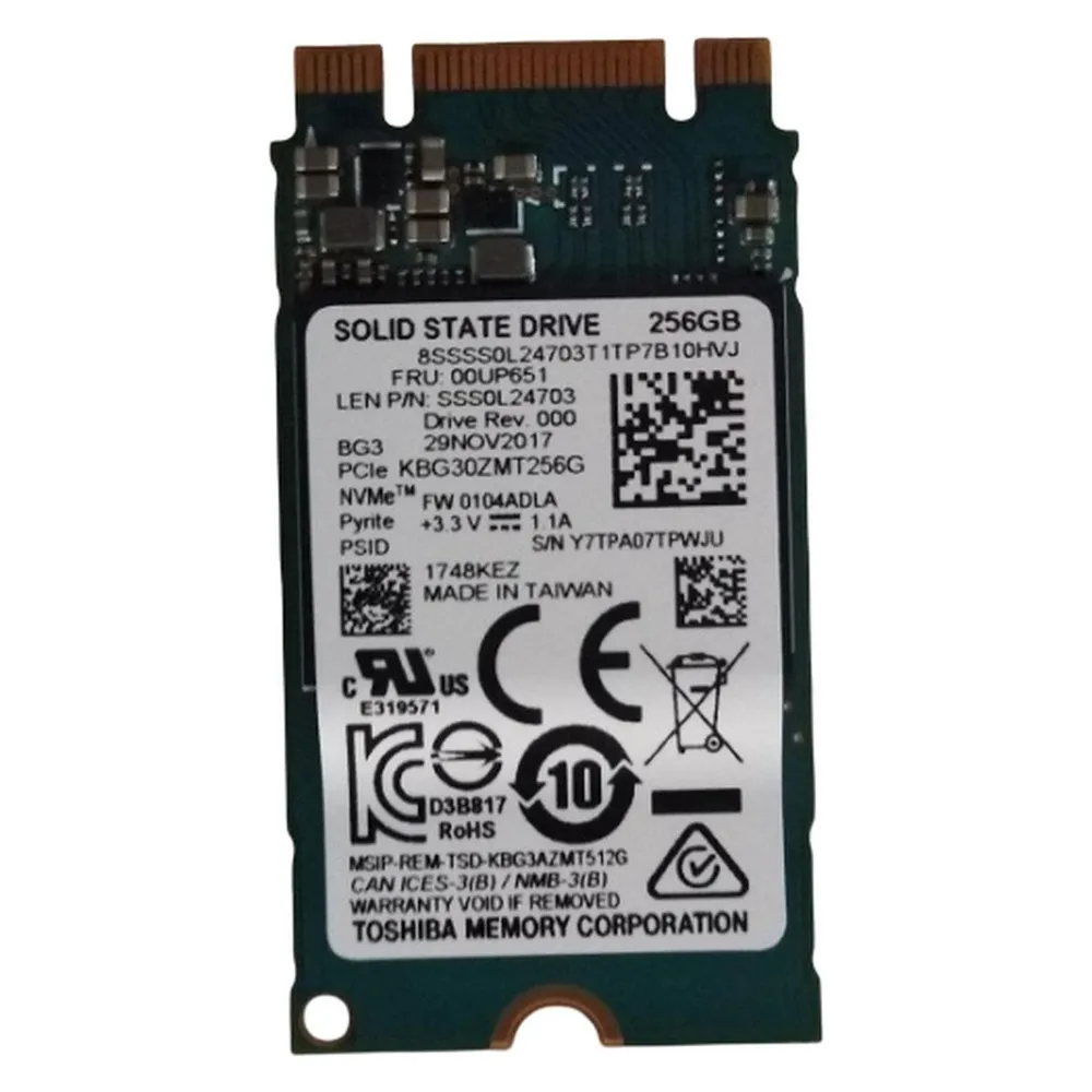 Lenovo SSD 256GB M.2 2242 PCIe3x2 (256 GB, M.2 2242)