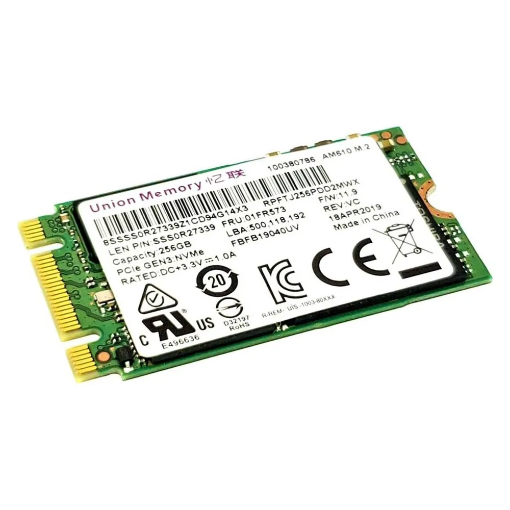 Lenovo UMIS AM610 256GB M.2 PCIe 2242 RPFTJ256PDD2MWX SSD