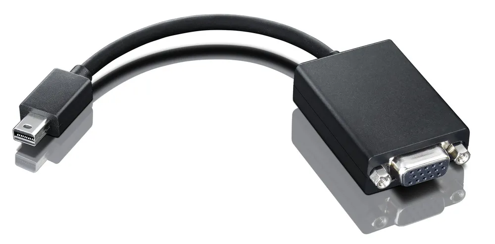Lenovo 0A36536 Videokabel-Adapter VGA (D-Sub) Mini DisplayPort Schwarz