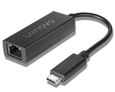 USB-C Ethernet Adapter Lenovo 4X90S91831 Kabelgebunden Schwarz USB-C Ethernet