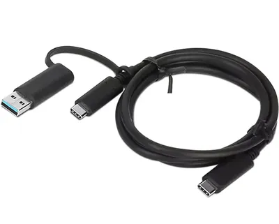 USB-Kabel Lenovo 4X90U90618 1 m USB-A zu USB-C USB 3.2 Gen 1 Schwarz