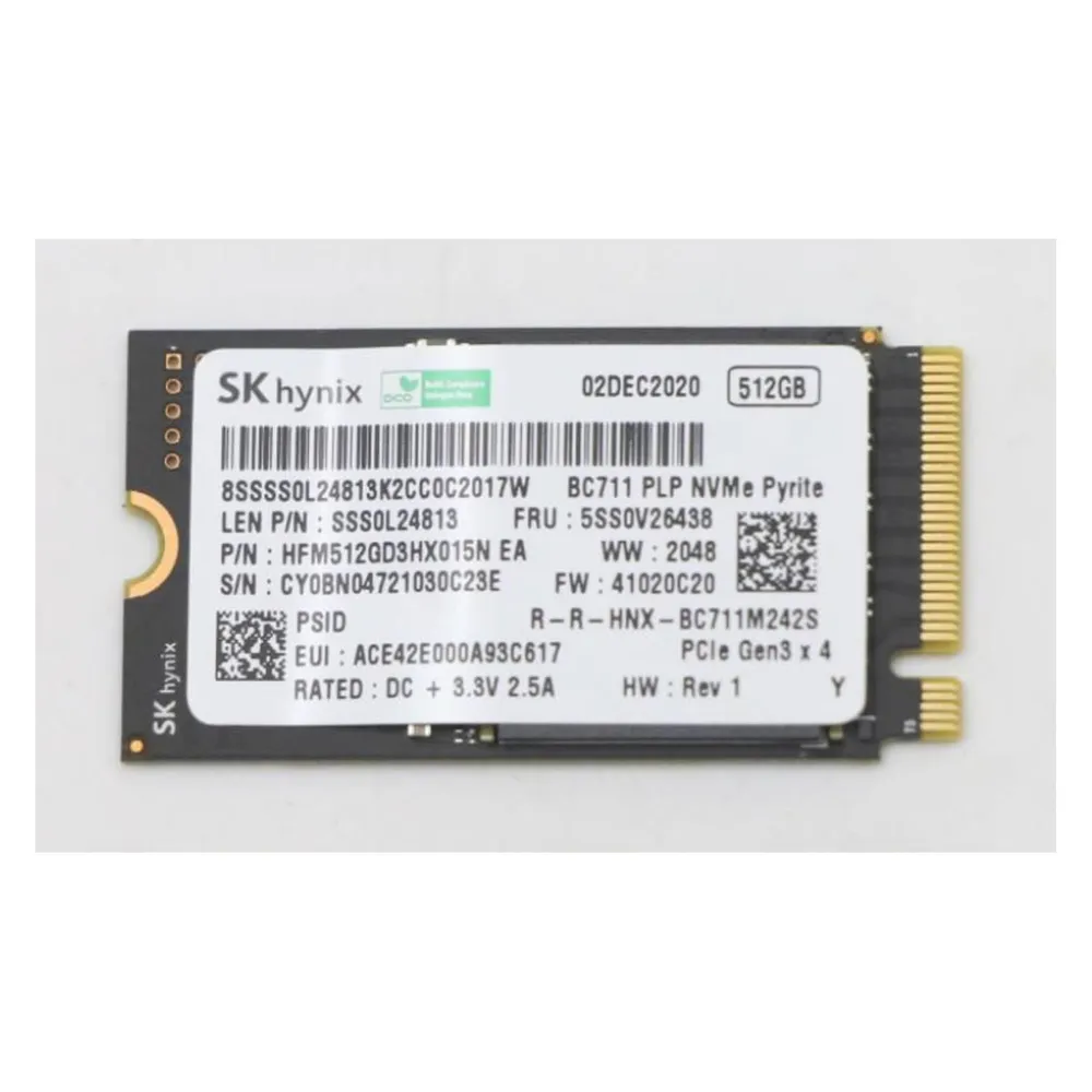 Lenovo SSD ASM 512G M.2 2242 PCIe3x4