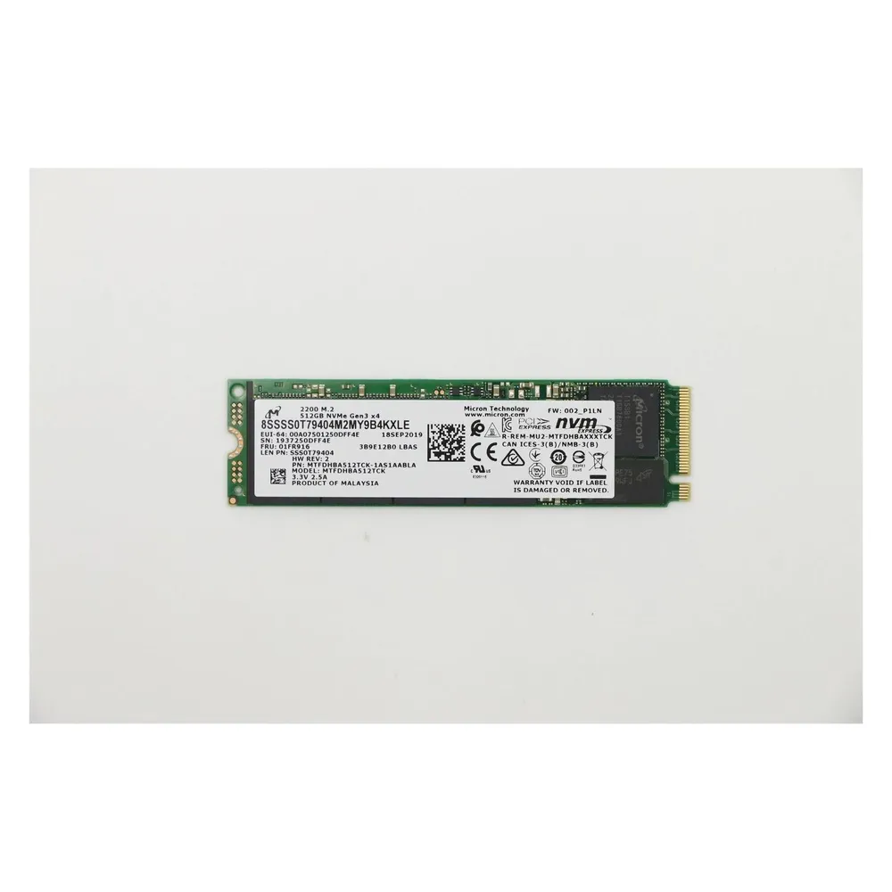 Lenovo Micron 2210 512GB M.2 PCIe (512 GB, M.2, M.2 2280)