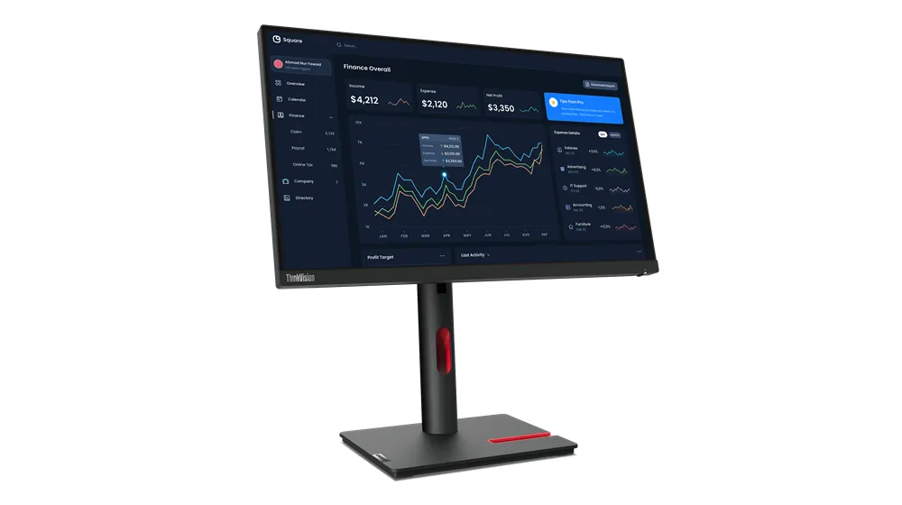 Monitor Lenovo ThinkVision T22i-30 21.5" FullHD 60Hz IPS 6 ms Höhenverstellbar USB Hub
