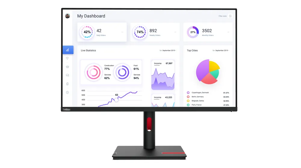 Monitor Lenovo ThinkVision T32p-30 31,5" UltraHD 4K 60Hz IPS 6ms USB-C Höhenverstellbar