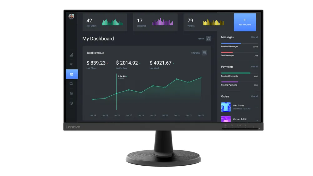 Lenovo C24-40 | 63dckat6eu | 60,5 cm (23.8") - 1920 x 1080 Pixel
