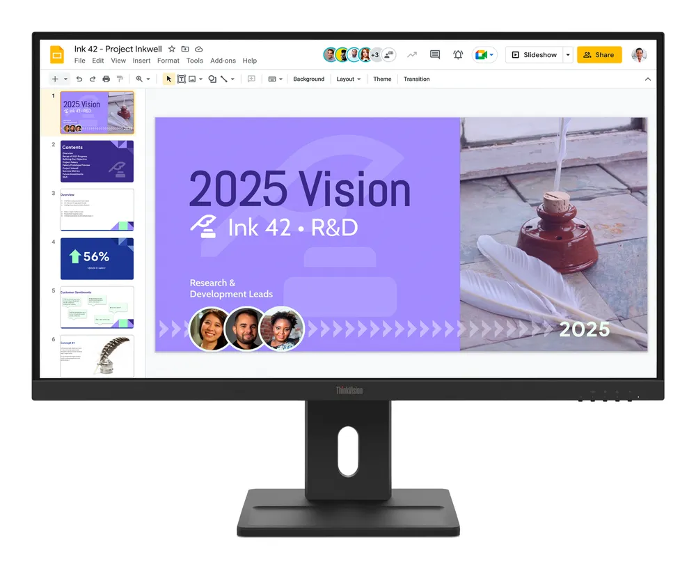Monitor Lenovo ThinkVision E27Q-40 27" Quad HD 100Hz IPS 6ms Lautsprecher Höhenverstellbar