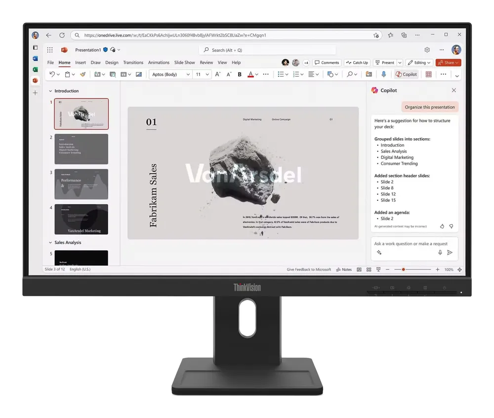Monitor Lenovo ThinkVision E22-40 21,5" Full HD 100Hz IPS Höhenverstellbar