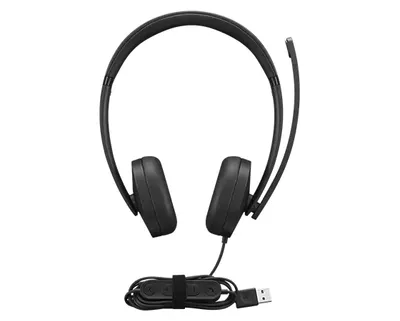 Auriculares Lenovo 4XD1P83425 mit Kabel USB-A Noise Cancelling, Mikrofon, Schwarz