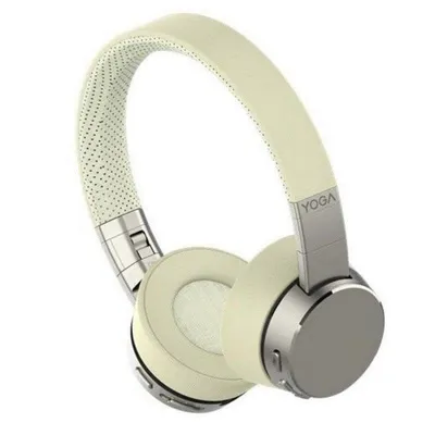 Auriculares Lenovo Yoga kabellos Bluetooth mit Geräuschunterdrückung, Mikrofon, Mica/Weiß