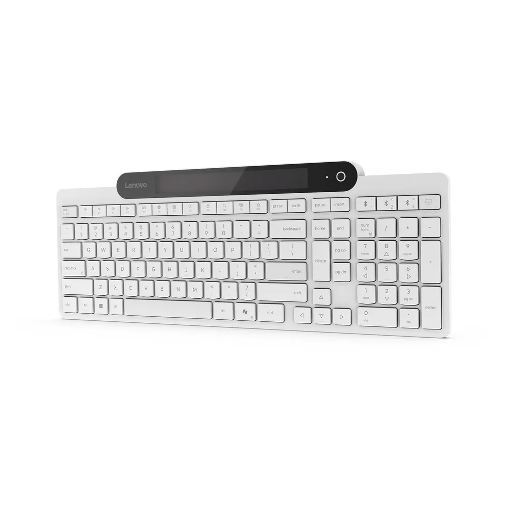Tastatur Lenovo 800 kabellos solar Bluetooth 5.1 komplett weiß QWERTZ