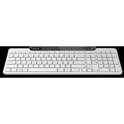 Tastatur Lenovo 800 kabellos solar Bluetooth 5.1 komplett weiß QWERTZ