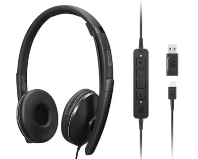 Lenovo 4XD1M45627 Kabelgebundene USB-C Kopfhörer mit Geräuschunterdrückung Schwarz