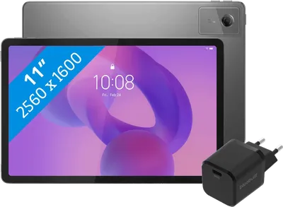 Lenovo Idea Tab 11 Zoll 128GB WLAN Grau mit Stylus + BlueBuilt Ladegerät