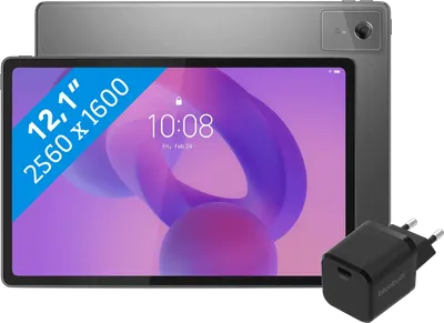Lenovo Idea Tab Plus 12,1 Zoll 256GB WLAN Grau mit Stylus + BlueBuilt Ladegerät