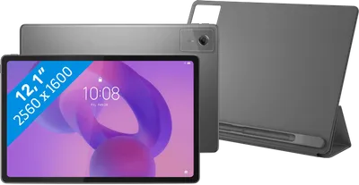 Lenovo Idea Tab Plus 12,1 Zoll 256GB WLAN Grau mit Stylus + Book Case Grau