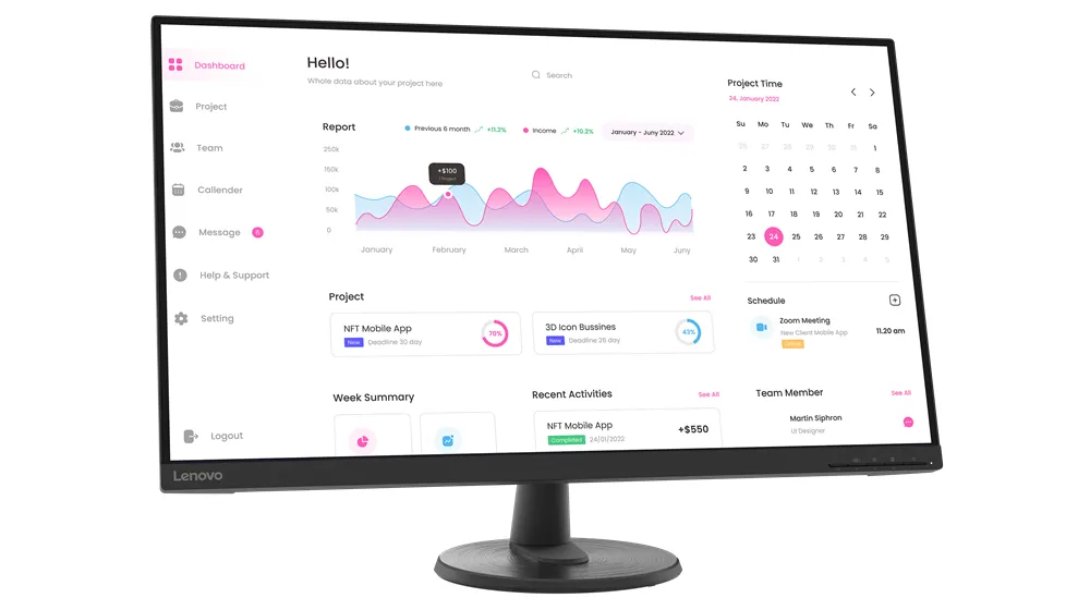 Monitor D32-40, Schwarz, 31,5 Zoll, Full HD, VA, 60 Hz, 4 ms
