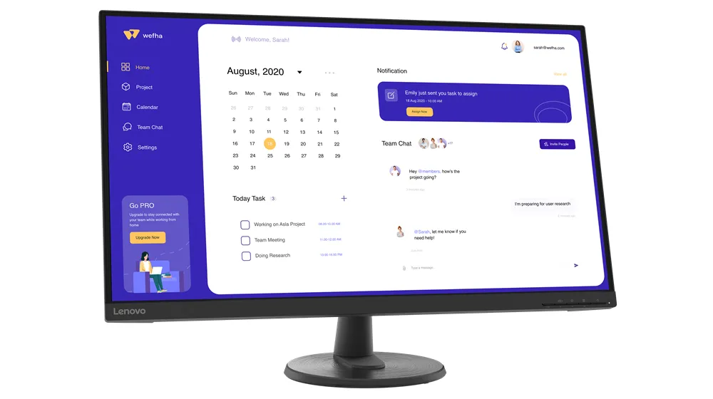 Monitor D32u-40, Schwarz, 31,5 Zoll, 4K-UHD, VA, 60 Hz, 4 ms