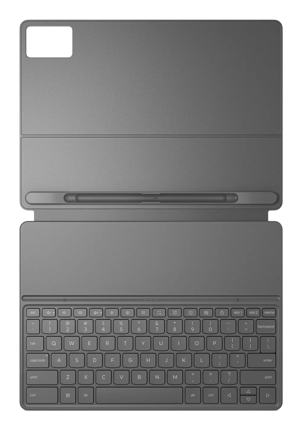 Lenovo Idea Tab Plus Tastaturhülle AZERTY Grau