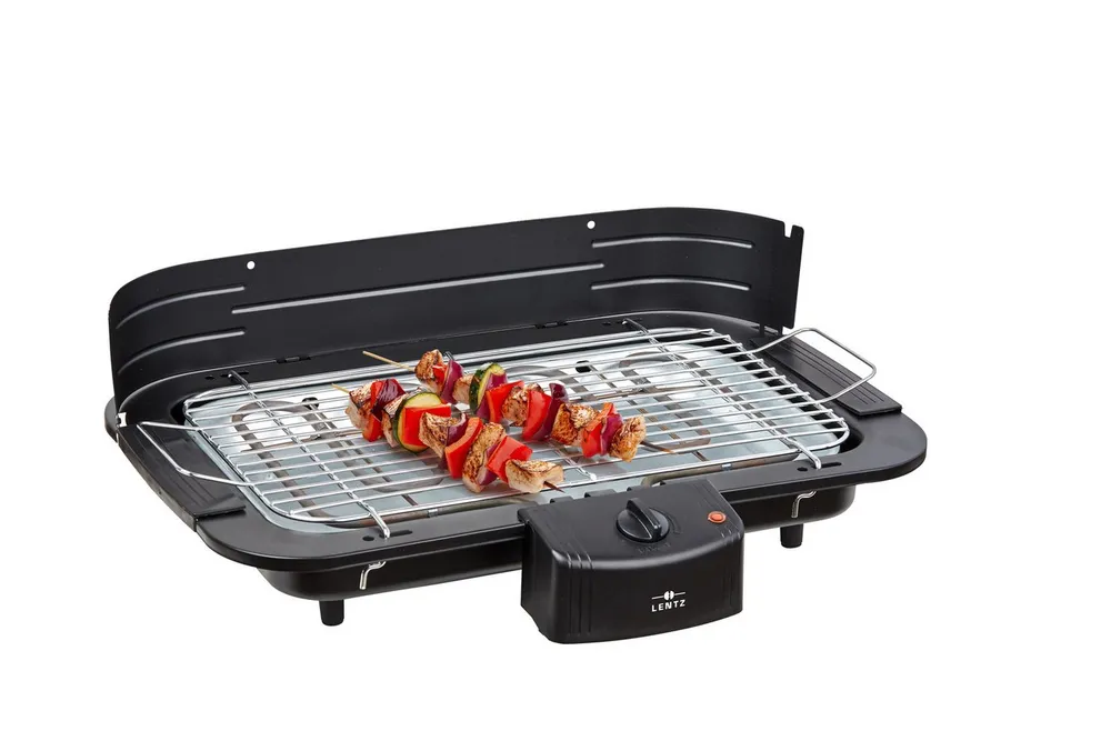 Lentz Tischgrill elektrischer Tisch-Grill Elektrogrill Elektro-Griller, 2200 W, automatischen Thermostat-Steuerung