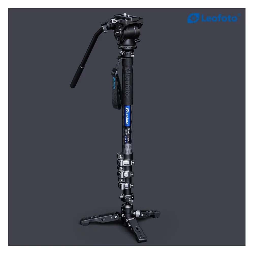 Leofoto MV-324C+BV-10 Video Monopod System with Fluid Video Head