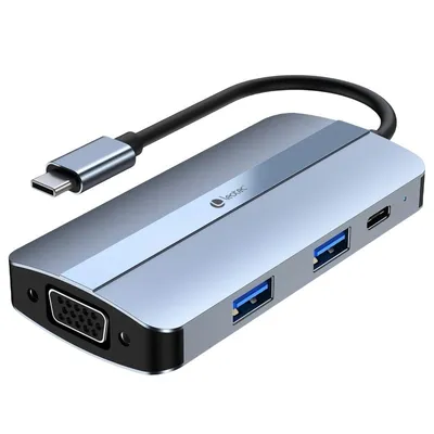 Leotec Dockingstation HUB 7 in 1 USB-C/USB/HDMI/VGA