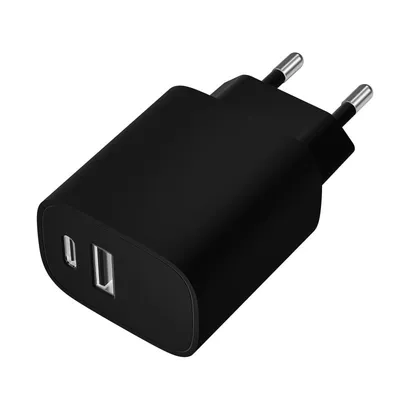 Leotec Doppel-USB-C-Wandladegerät PD/USB 2.0 20 W Schwarz