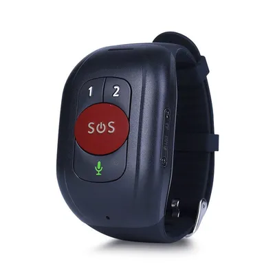 Leotec Senior Smart Band 4G Smart-Armband mit GPS und SOS-Taste, Schwarz/Rot