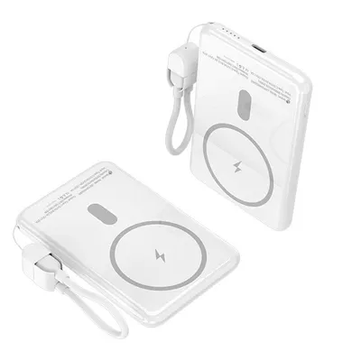 Power Bank kabellos Leotec 5000mAh 20W weiß