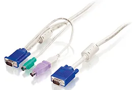 Kvm-Kabel Levelone 1 bis 3 Combo-Kabel 5 m – verbinden Sie 3 Computer mit einem Gerätesatz – USB/PS2 – 5 m