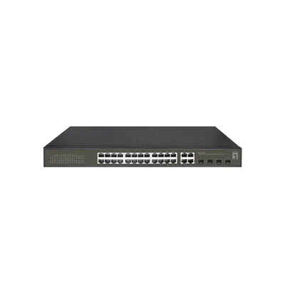 Switch LevelOne GES-2128P 24x Gigabit L2 Managed 4x SFP VLAN QoS Rackmount