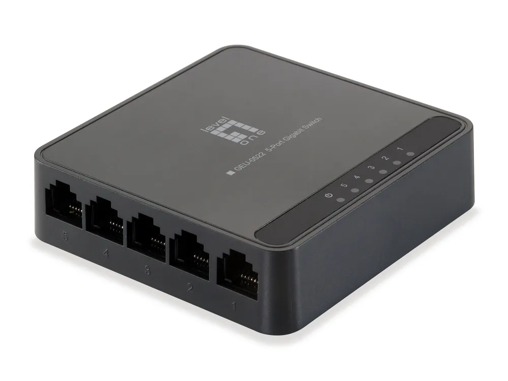 LevelOne GEU-0522 Netzwerk-Switch Gigabit Ethernet (10/100/1000) Schwarz