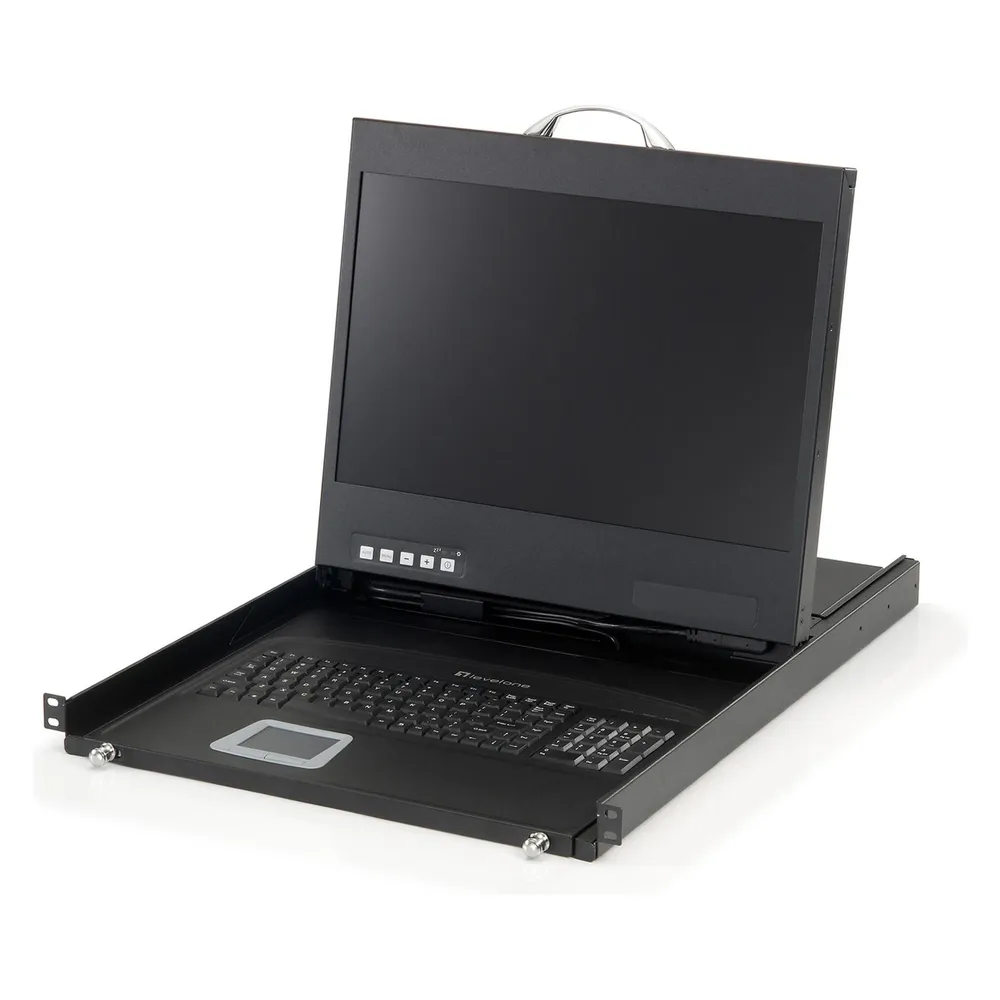 LevelOne KVM-8901DE 48,26 cm 19Zoll Widescreen LCD KVM Rack Console DE Keyboard