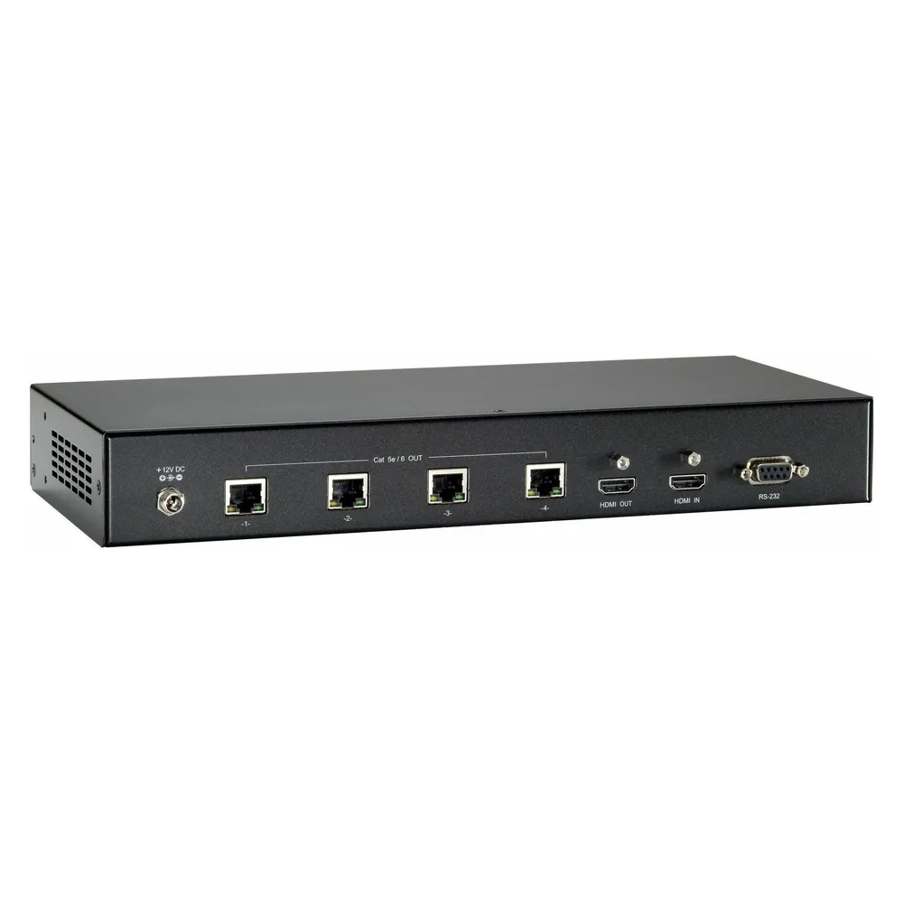 LevelOne HVE-9214PT 4-Port HDBaseT HDMI over Cat.5 PoE Transmitter 100m