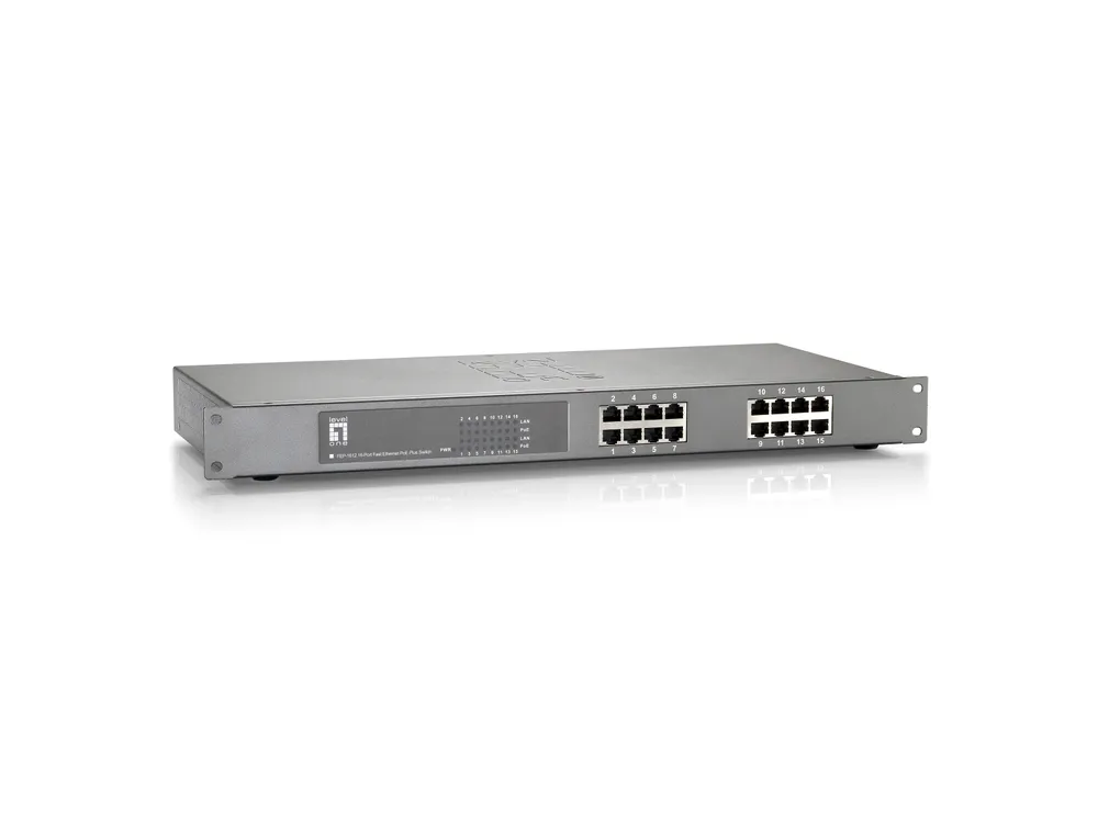 Switch LevelOne FEP-1612 16 Ports Fast Ethernet PoE 480W