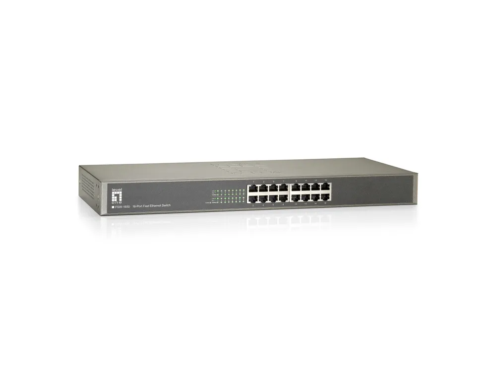 Switch LevelOne FSW-1650 16 Ports Fast Ethernet Unmanaged Rack-Montage