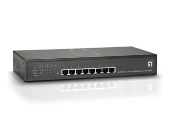 Switch Gigabit Ethernet PoE LevelOne 8 Ports 61.6W 802.3at