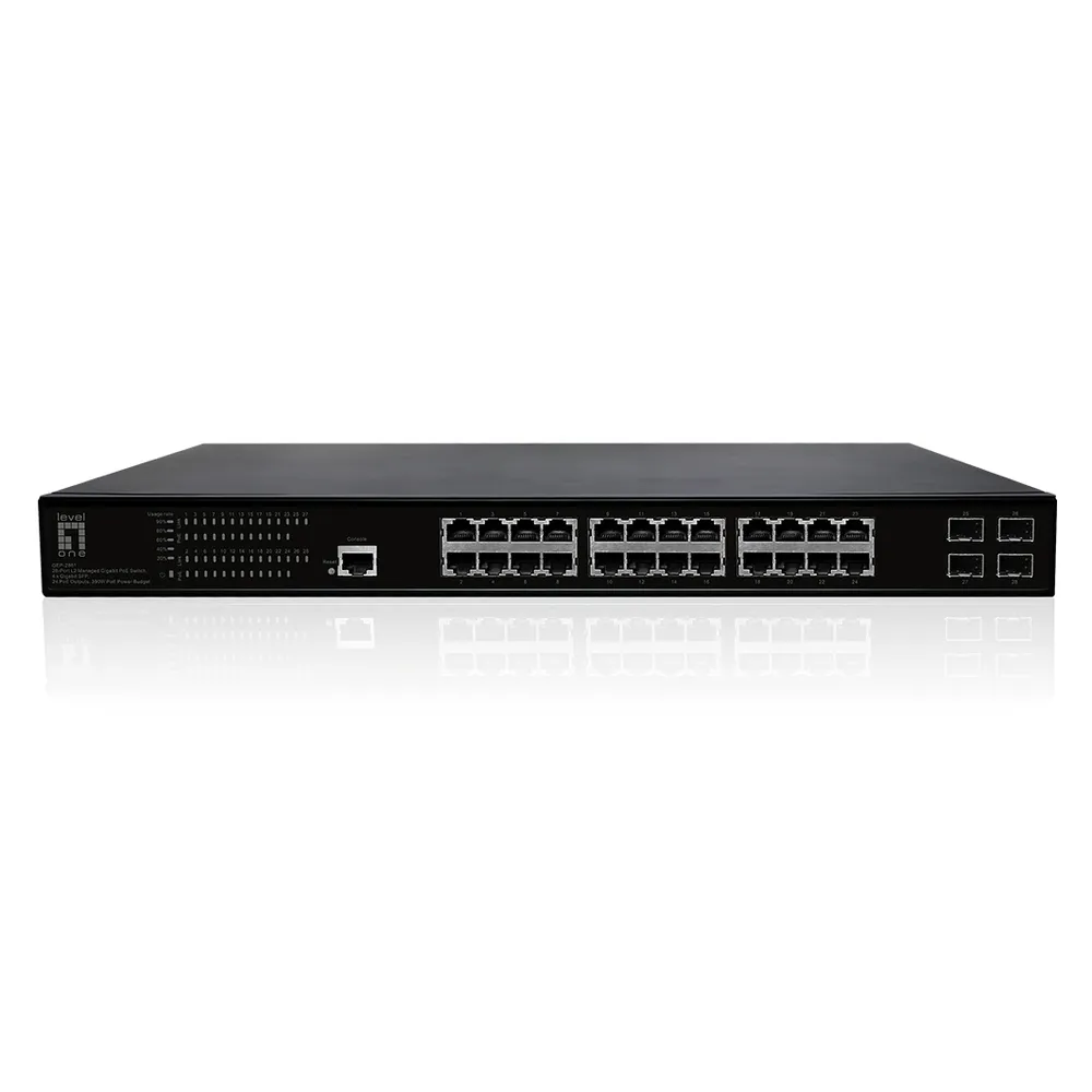 Switch LevelOne GEP-2861 Managed L2 24 Ports Gigabit PoE 1U