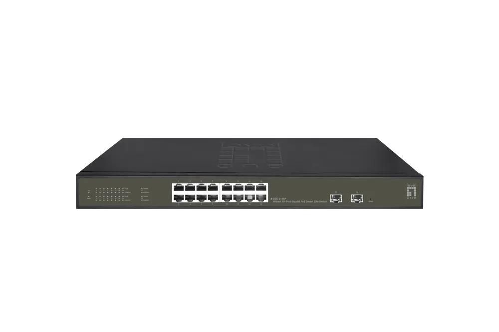 Switch LevelOne GES-2118P Managed L2 16 Ports Gigabit PoE+ 2 SFP