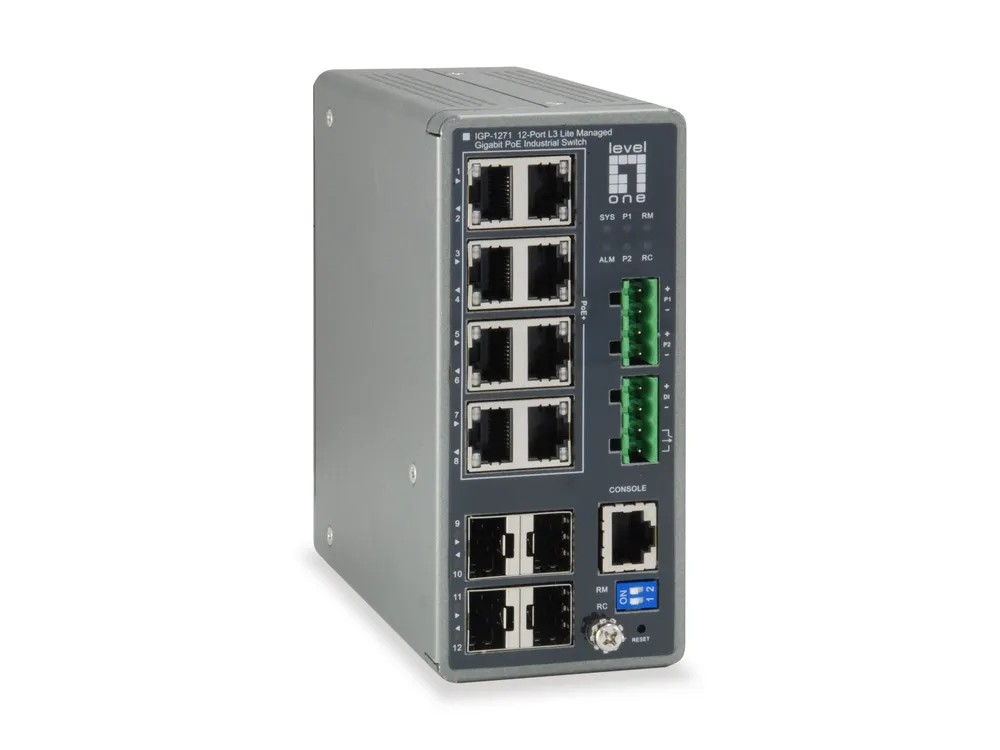 Switch LevelOne IGP-1271 Managed L3 16 Ports Gigabit Ethernet PoE+