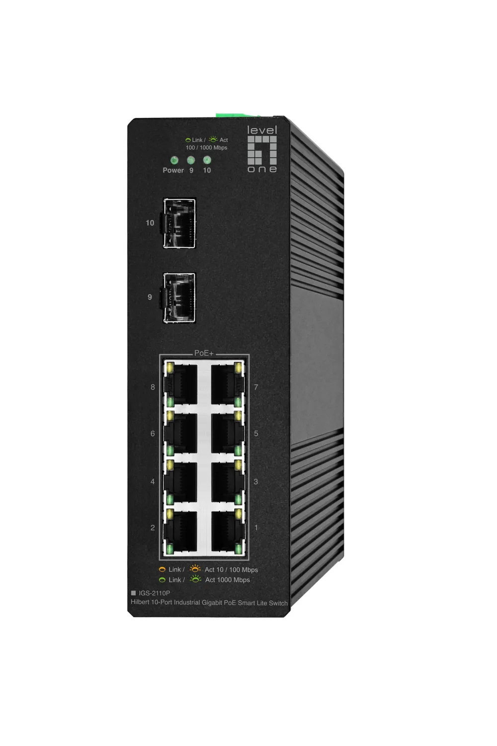 Switch LevelOne IGS-2110P Managed L2 8 Ports Gigabit PoE+