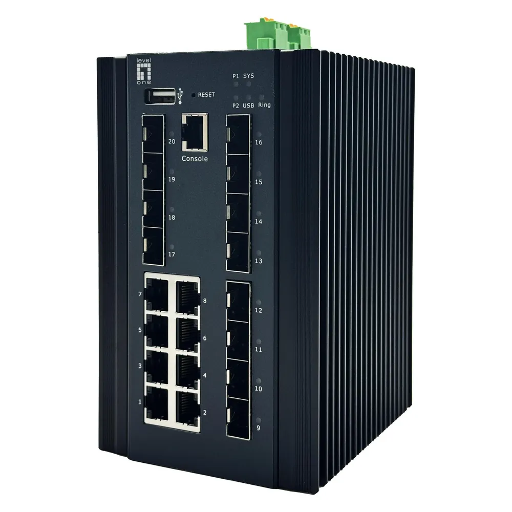 LevelOne Switch 20x GE IGX-2072 8x 1GbE,8x 2.5GbE SFP+ sw