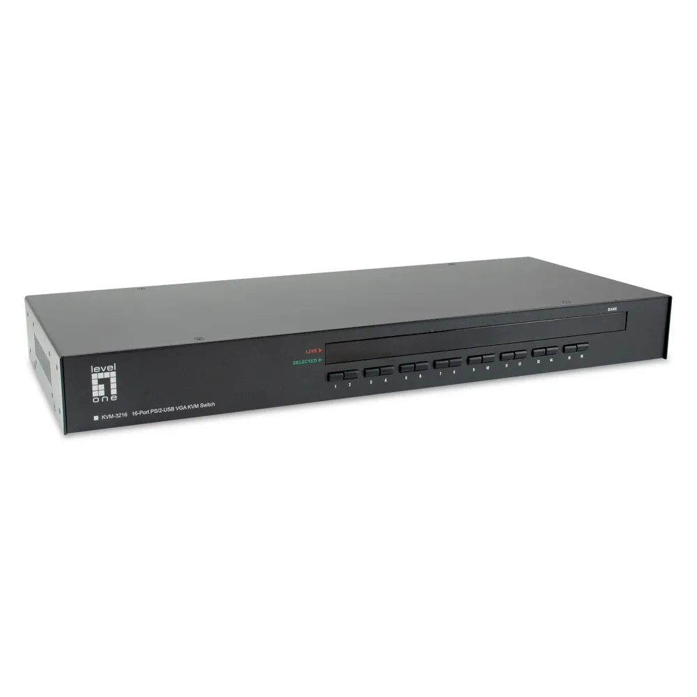 LevelOne Level One KVM-3216 16-Port PS/2-USB VGA KVM Switch