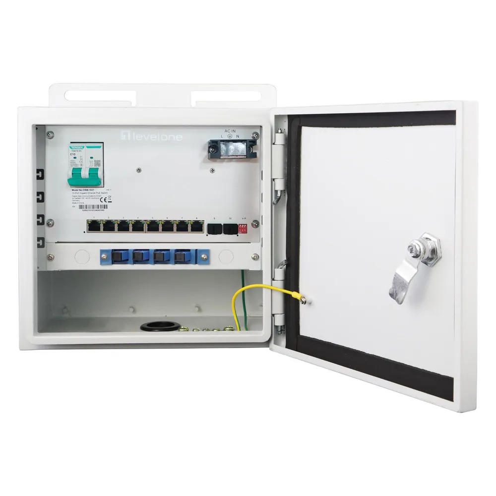 LevelOne Switch 10x GE OSW-1031, 8x Outputs 802.3at/af PoE