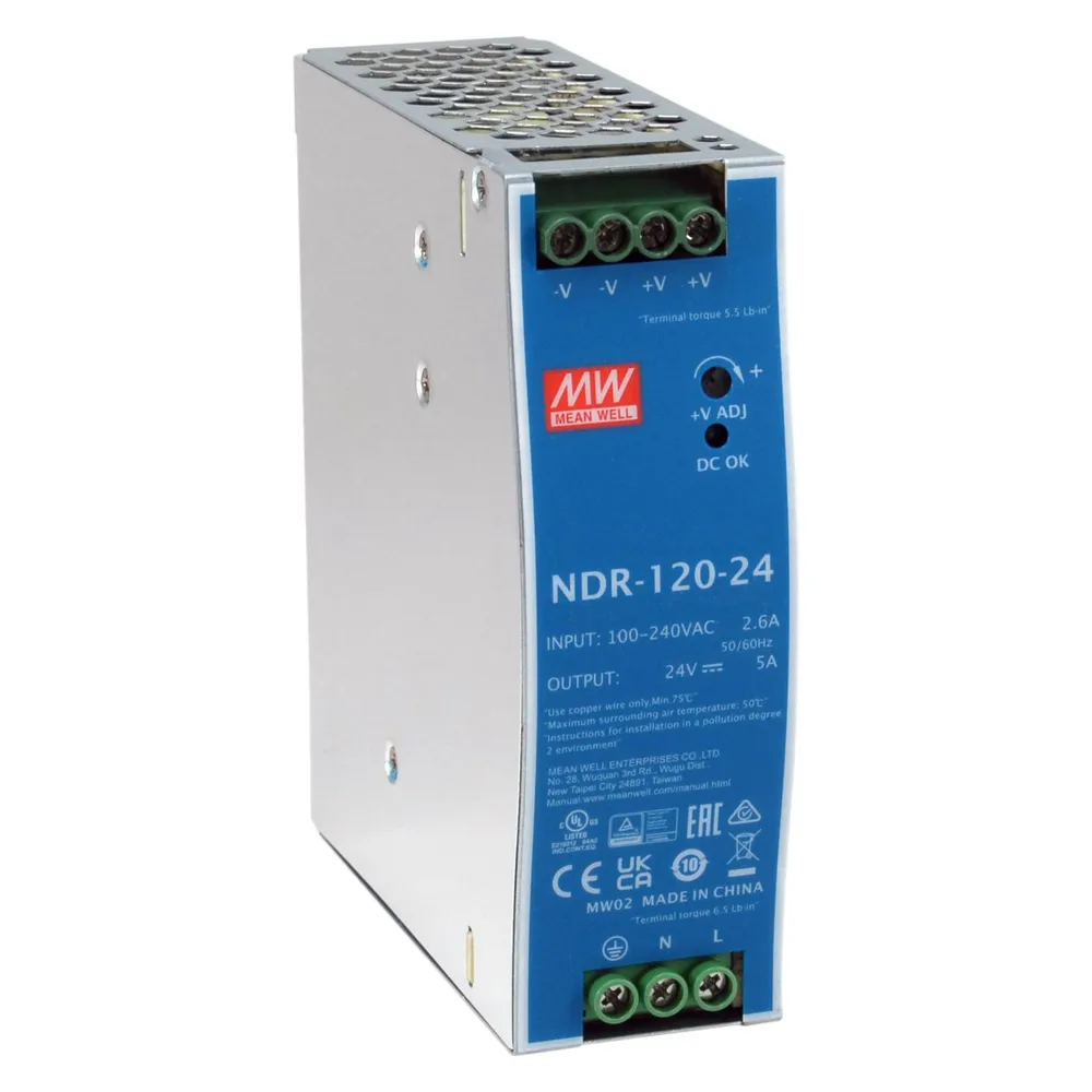 LevelOne ind. Netzteil POW-2442 24VDC 120W DIN-Schiene si