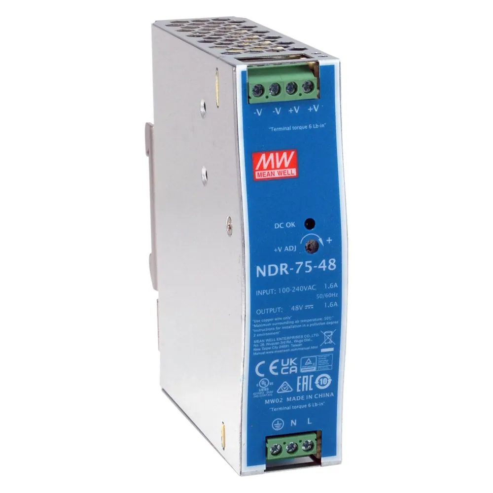 LevelOne ind. Netzteil POW-4822 48VDC 75W DIN-Schiene PoE