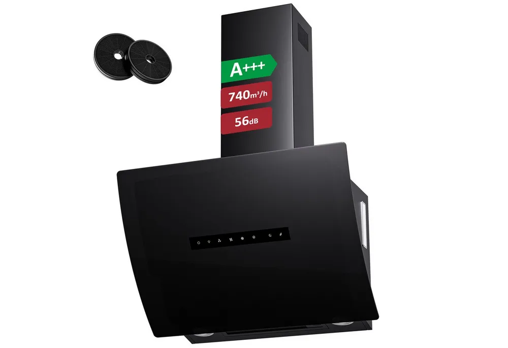 Levivo Kopffreihaube A+++ Kopffreie Dunstabzugshaube 60cm Umluft & Abluft mit 740m³/h A+++ Kopffreie Dunstabzugshaube 60cm Umluft & Abluft mit 740m³/h, Aktivkohlefiltern, Fettfiltern, LED-Beleuchtung