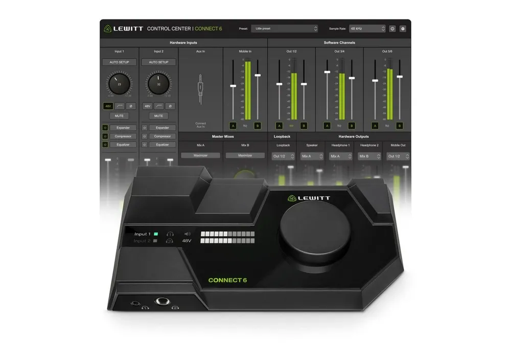 Lewitt Digitales Aufnahmegerät (CONNECT 6 - USB Interface)